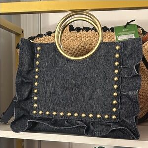 Kate Spade Limited edition Denim Tote with Gold Studs. NWOT!